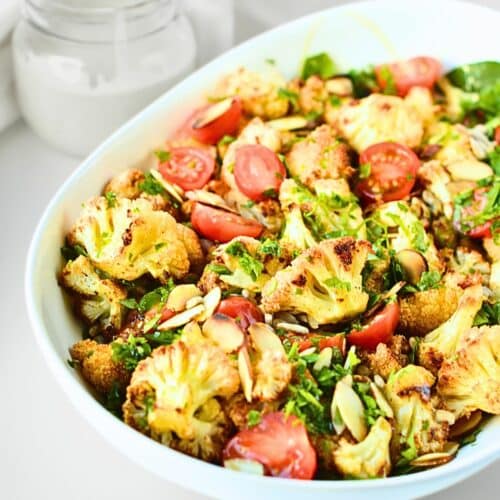 Roasted Cauliflower Salad (Keto, Vegan)