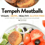 TEMPEH MEATBALLS perfect for salad or appetizers #tempeh #veganappetizers #veganmeatballs #meatballs #veganrecipes #healthy #easy #1bowl #whatis #vegan #salad