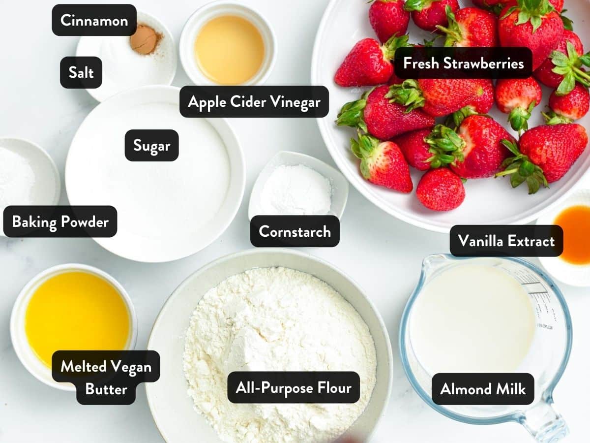 Ingredients Vegan Strawberry Muffins