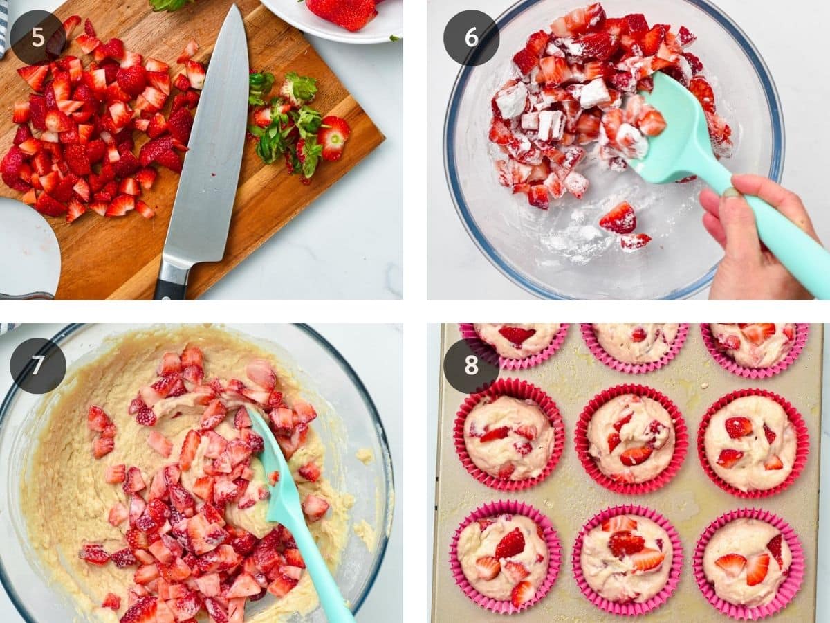 Making Vegan Strawberry Muffins