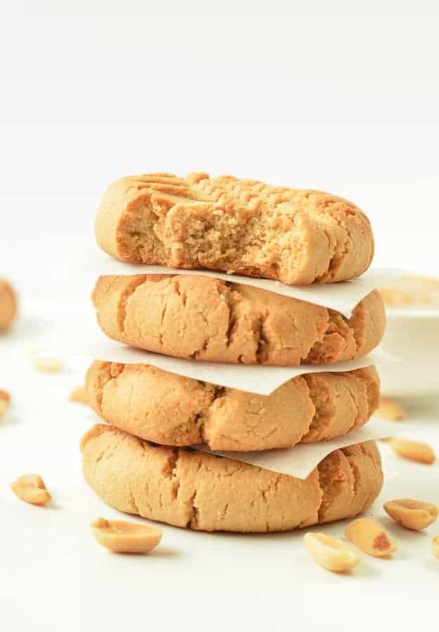 4 ingredients eanut butter cookies 6