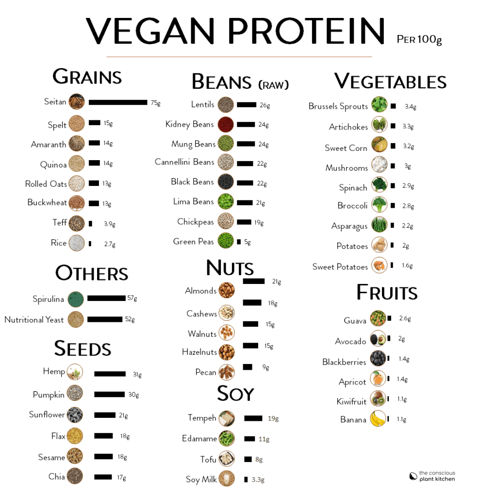 Vegan Complete Protein Combinations Chart
