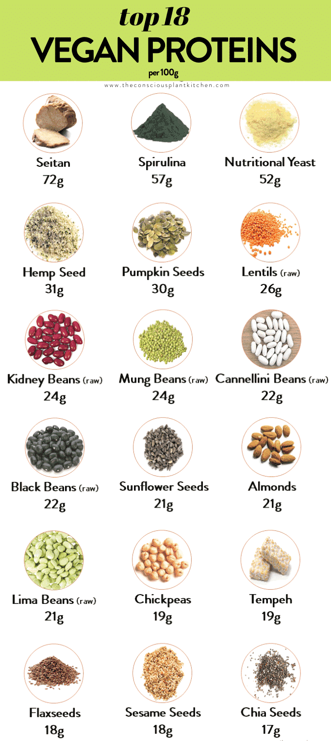 Vegan protein source chart - The Conscious Plant Kitchen