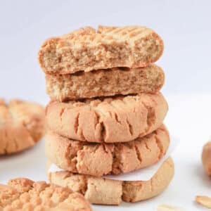 Healthy Peanut Butter Cookies (4 Ingredients)