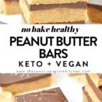 NO BAKE PEANUT BUTTER BARS HEALTHY 5 INGREDIENTS #nobakepeanutbutterbars #nobake #easy #healthy #glutenfree #peanutbutterbars #healthypeanutbutterbars #easypeanutbutterbars #ketopeanutbutterbars #veganpeanutbutterbars #5ingredients #nobake #vegandesserts #nobakevegandesserts #coconutflour