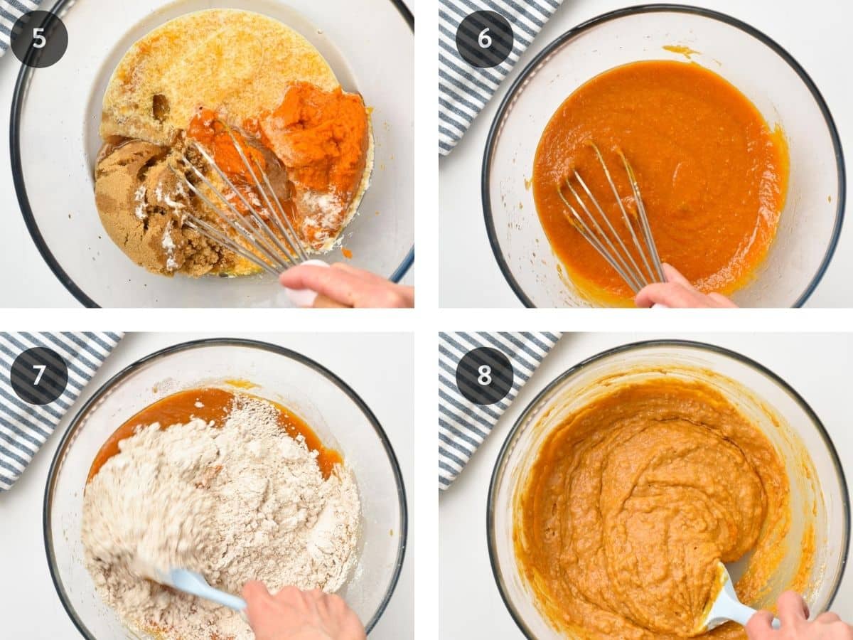 Step-by-step instructions on Making Vegan Gluten free Pumpkin Bread.