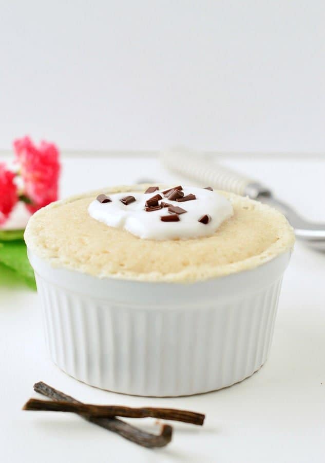 Vegan vanilla mug cake no egg, no milk - The Conscious ...