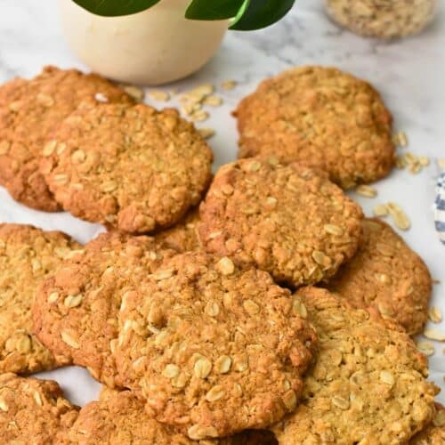 Vegan Anzac Biscuits (Oatmeal Cookies)