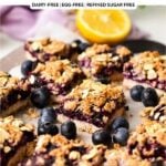 Vegan blueberry breakfast bars