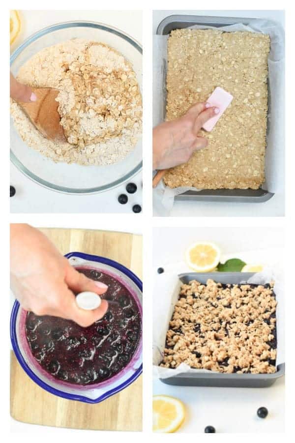 How to make Healthy Blueberry Crumble Bars