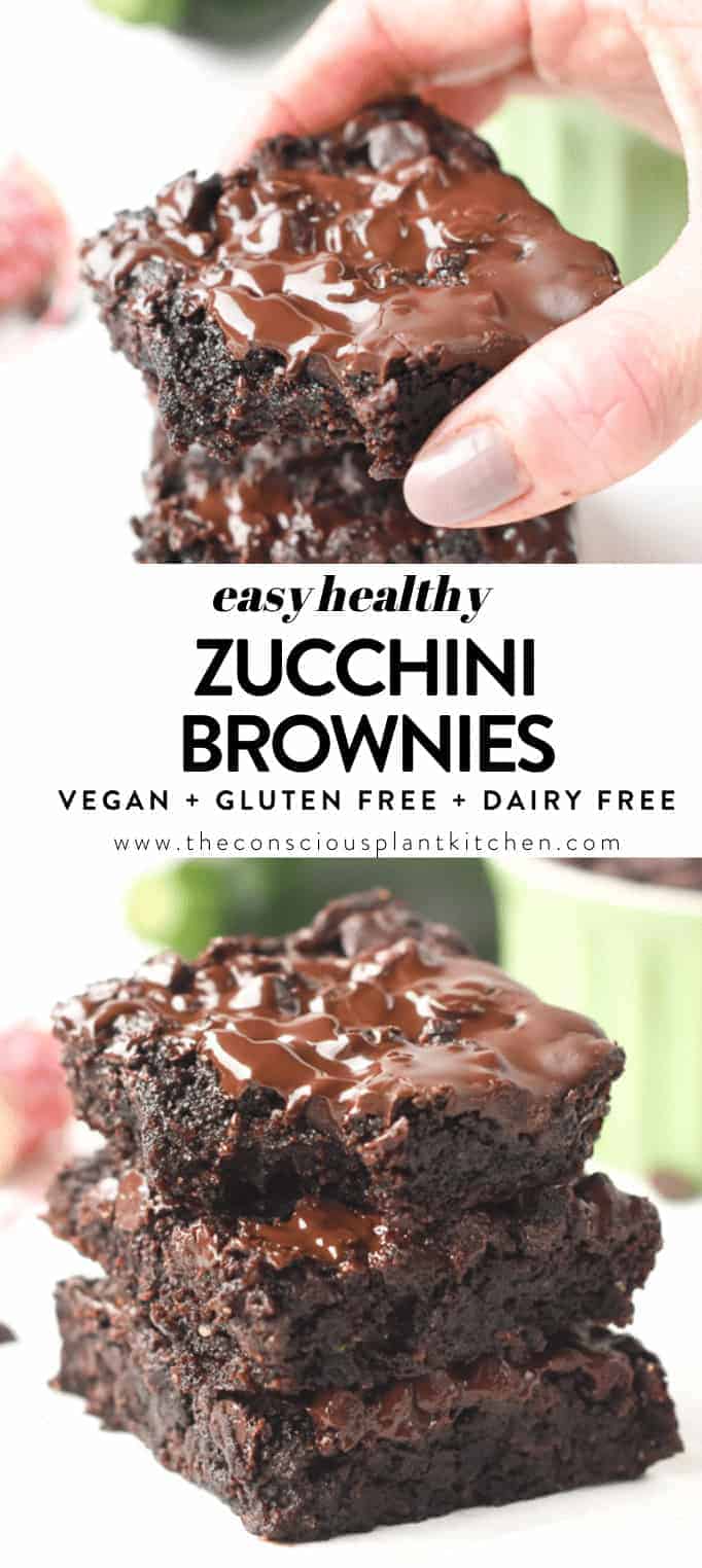 Vegan zucchini brownies
