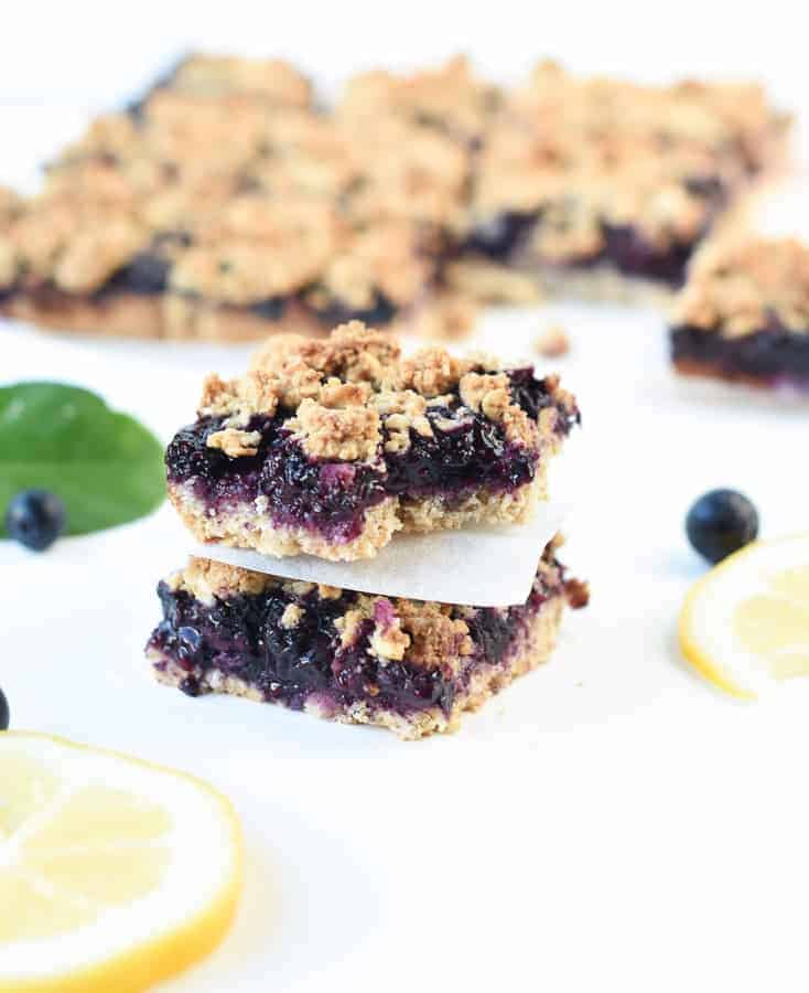 blueberry crumble breakfast bars