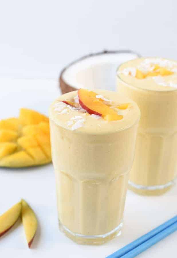Healthy mango smoothie