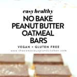 No bake vegan oatmeal bars