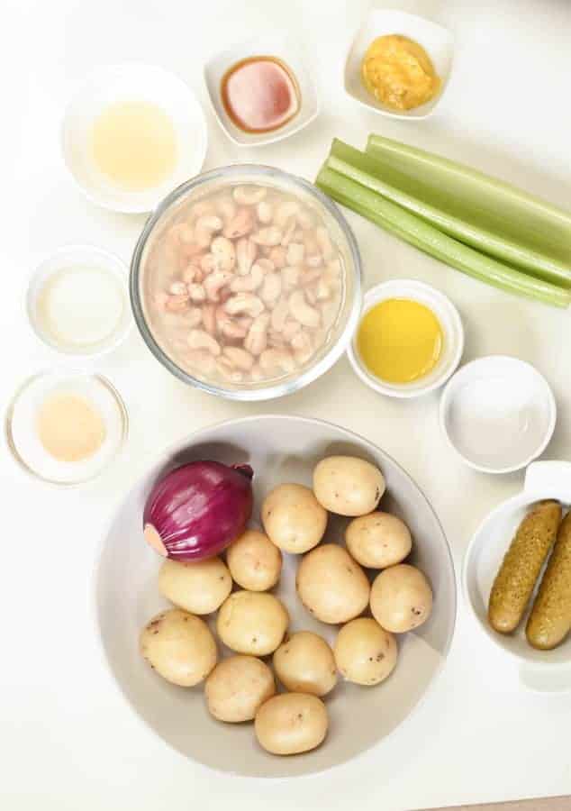 Vegan Potato Salad ingredients