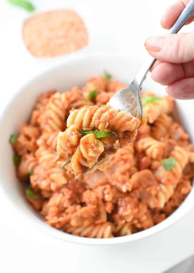 Easy red lentil pasta recipe