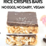 Healthy No Bake Rice Crispies Bars with Peanut Butter