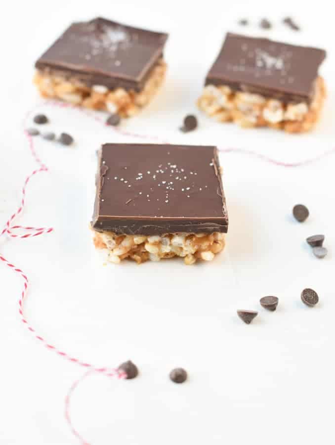 Healthy Peanut Butter Rice Crispies Bars