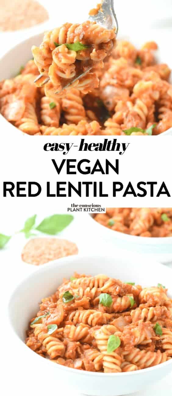 Red lentil pasta recipe