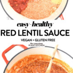 Red lentil sauce recipe