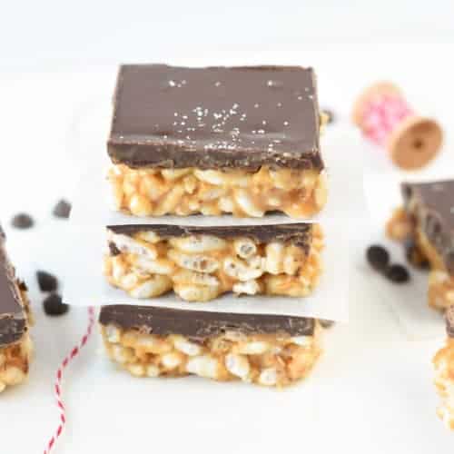 Healthy Peanut Butter Puffed Rice Bars