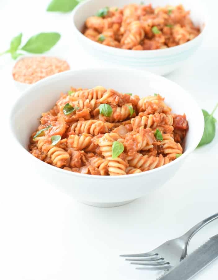 red lentil italian pasta