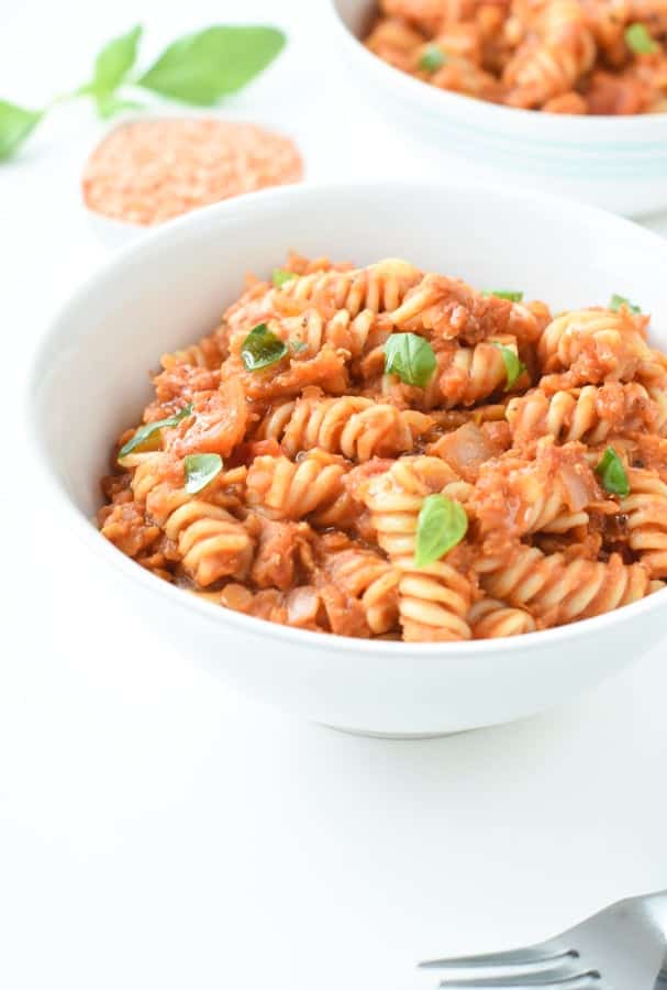 red lentil pasta easy dinner