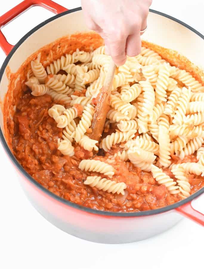 red lentil pasta sauce