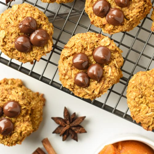 Pumpkin Banana Cookies (Vegan, Healthy)