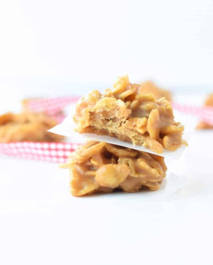 no bake peanut butter cookies with cornflakes