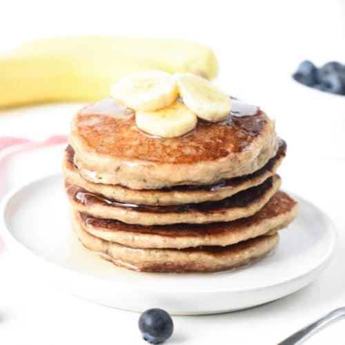 Vegan Banana Oat Pancakes