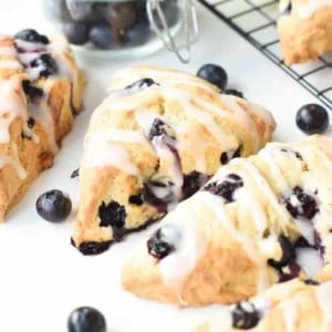 Vegan blueberry lemon scones