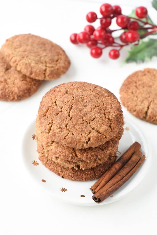 Galletas snickerdoodle veganas sin gluten