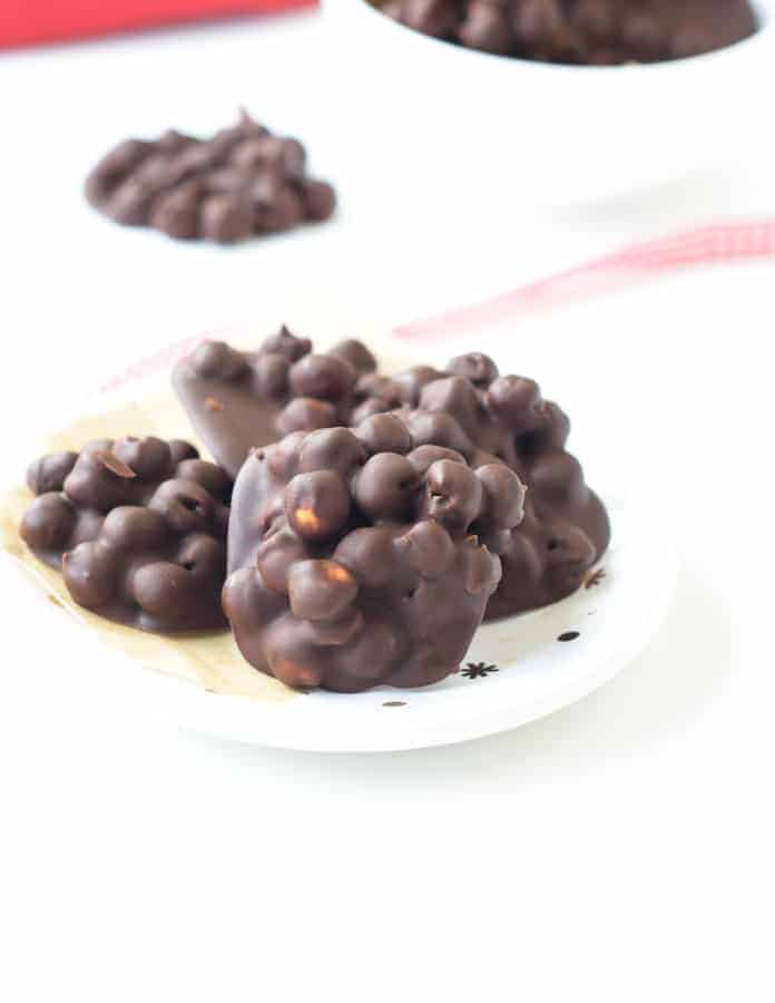 Chocolate covered chickpeas