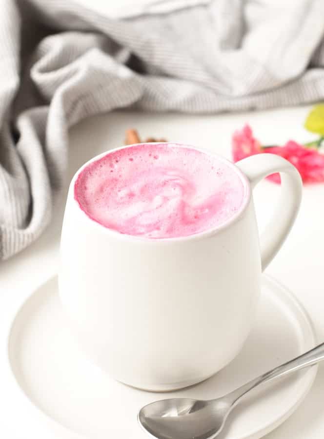 Healthy pink latte