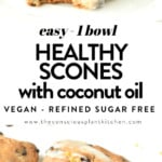 Vegan chocolate chip scones with coconut oil