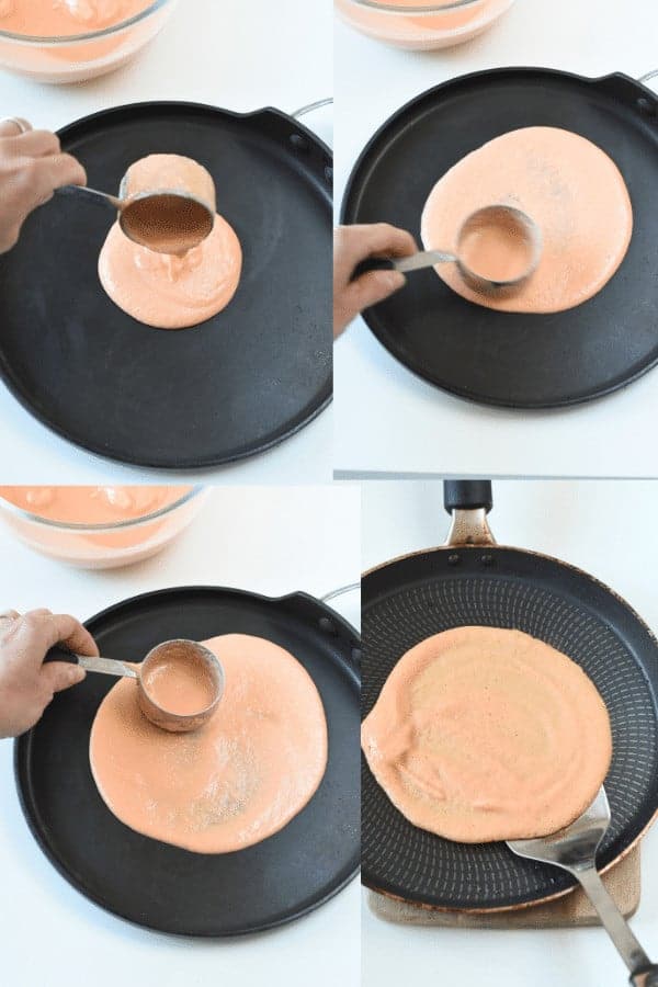 How to cook red lentil flatbread batter