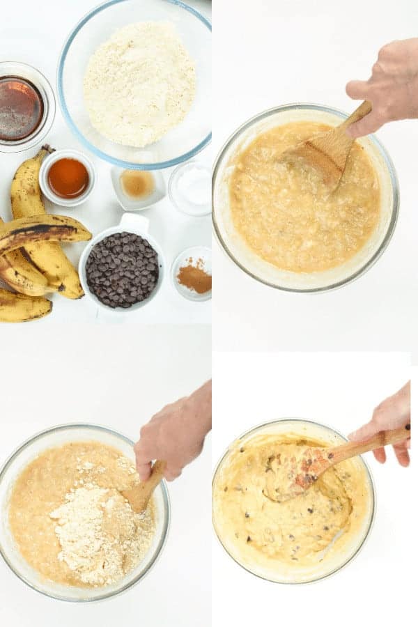How to make chickpea flour banana bread