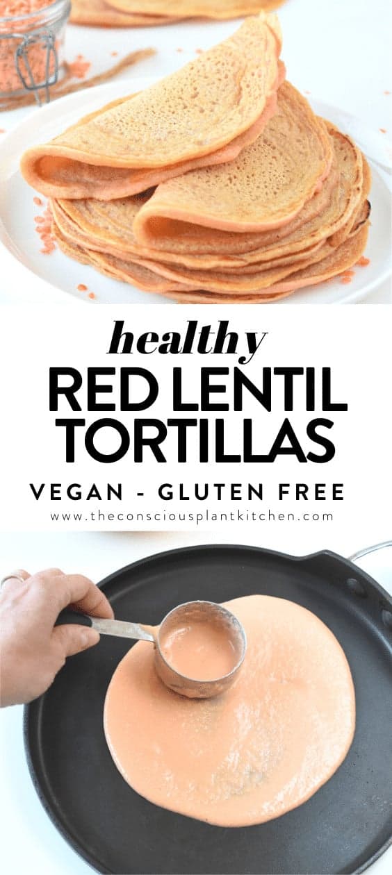 Red lentil flatbread vegan gluten-free