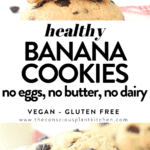 Vegan Banana Cookies with chocolate chips