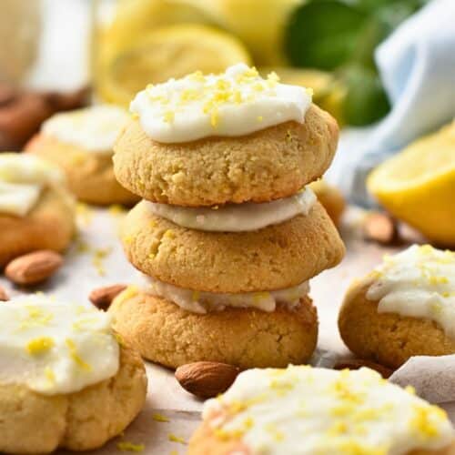 Gluten-Free Soft Almond Flour Lemon Cookies