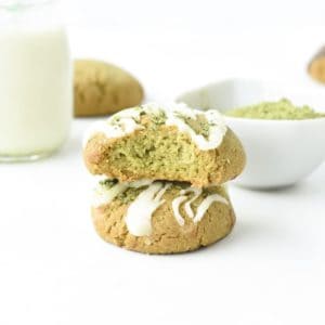 Almond Flour Matcha Cookies 100% Vegan and Gluten-free