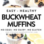 Vegan Gluten-free Buckwheat blueberry muffins
