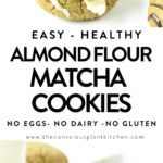 Vegan Matcha cookies with almond flour