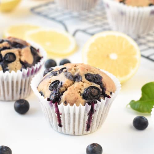 Buckwheat Blueberry Muffins (No Eggs, No Dairy)