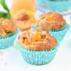 Vegan peach muffins