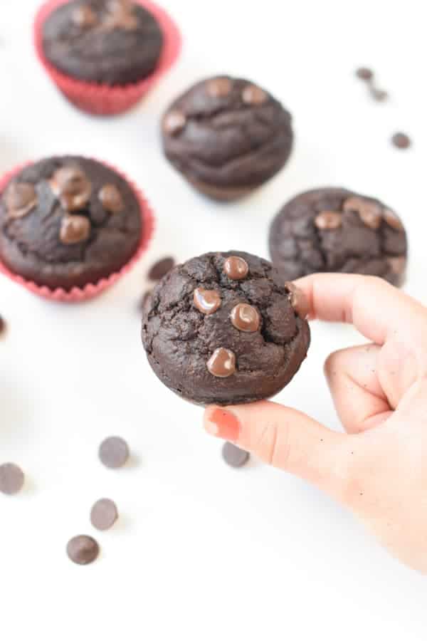 Spinach chocolate muffins