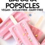 Strawberry banana popsicles