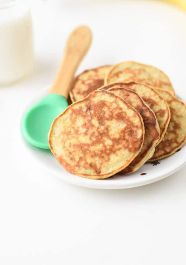 3Ingredient Baby Banana Pancakes (Eggfree, Dairyfree) TCPK