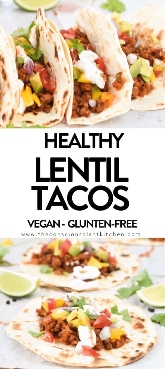 Healthy lentil tacos
